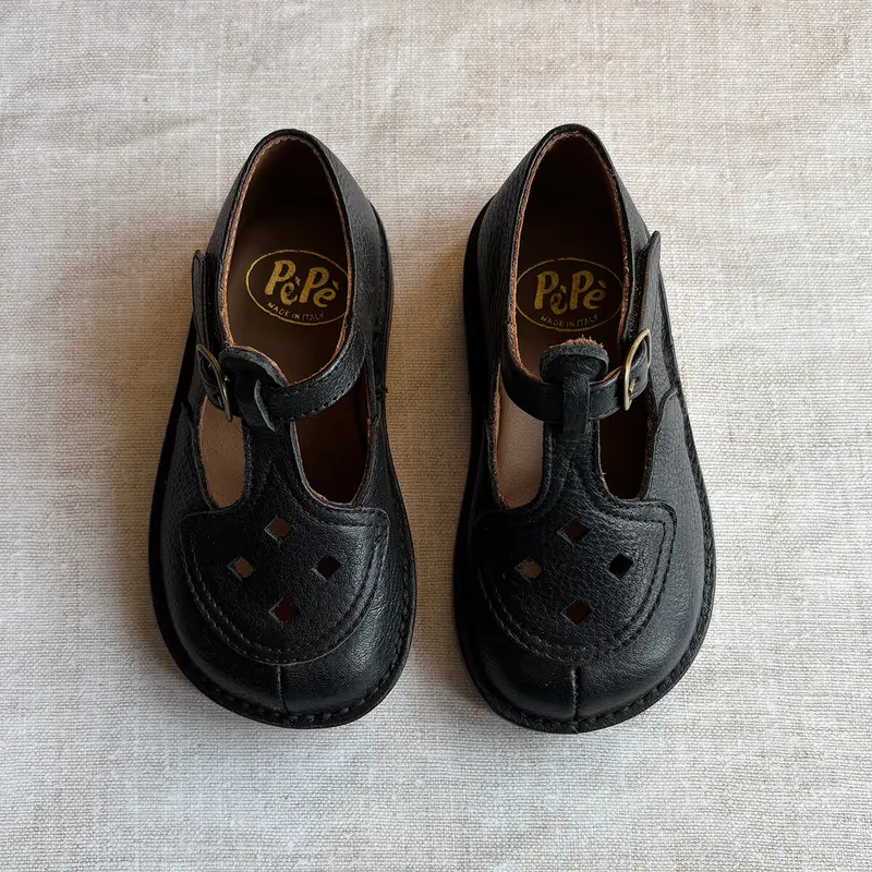 Ezra Cut Out Sandals in Nero by PP