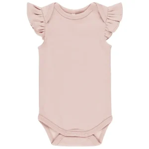 Flutter Sleeve Bodysuit in Bubblegum by Quincy Mae