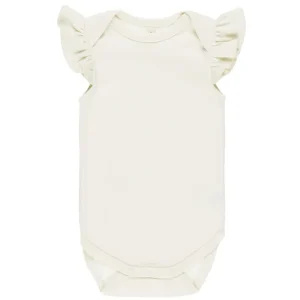 Flutter Sleeve Bodysuit in Ivory by Quincy Mae
