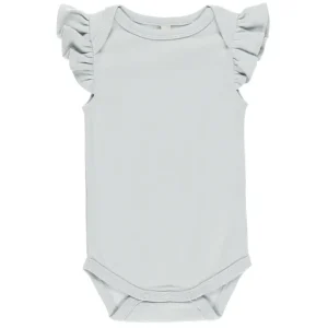 Flutter Sleeve Bodysuit in Sky by Quincy Mae