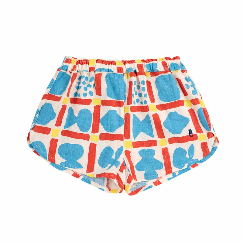 Geometric Game All Over Woven Shorts by Bobo Choses - Last One In Stock - 10-11 Years