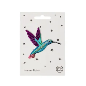 Hummingbird Iron On Patch by Petra Boase