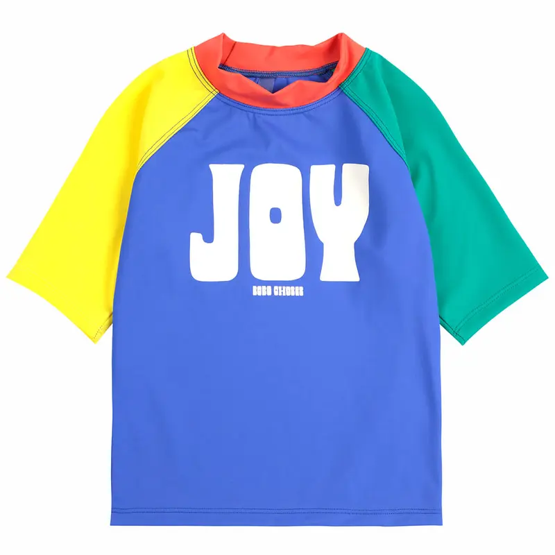 Joy Colour Block Swim T-Shirt by Bobo Choses - Last One In Stock - 2-3 Years