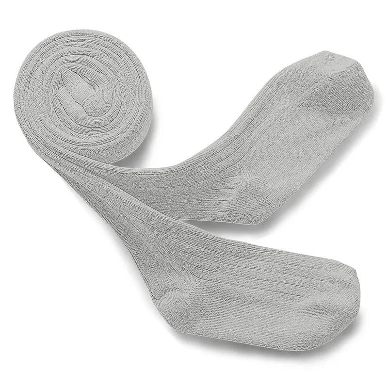 Louise Ribbed Tights in Gris Perle by Collegien