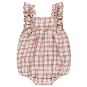 Maya Romper in Pink Plaid by Quincy Mae