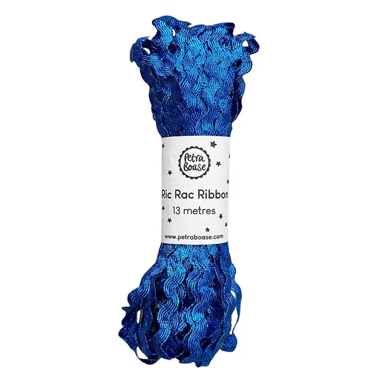 Metallic Ric-Rac Ribbon in Blue Sapphire by Petra Boase