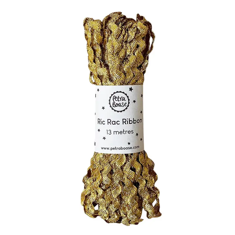 Metallic Ric-Rac Ribbon in Gold by Petra Boase