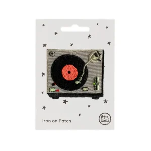 Record Player Iron On Patch by Petra Boase