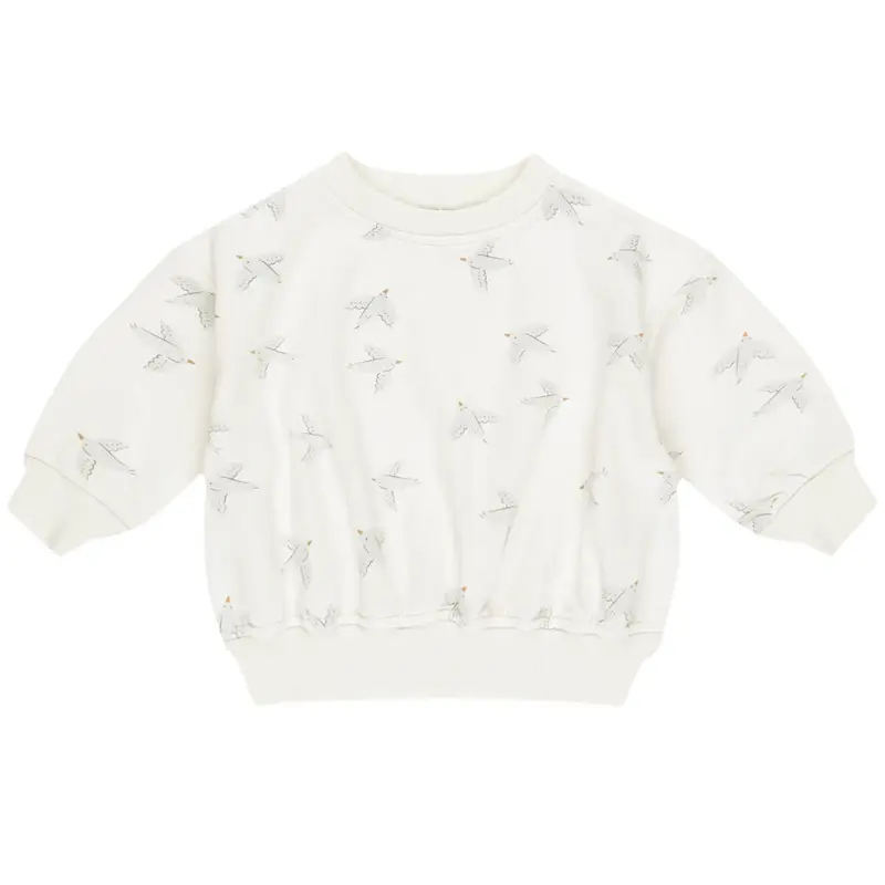 Relaxed Sweatshirt in Birds by Quincy Mae