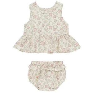 Sleeveless Peplum Set in Bloom by Quincy Mae