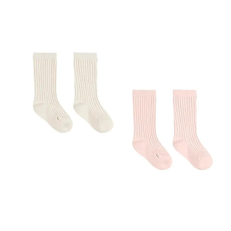 Socks Set in Bubblegum / Ivory by Quincy Mae