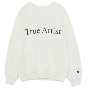 Sweatshirt n01 in Marble White by True Artist