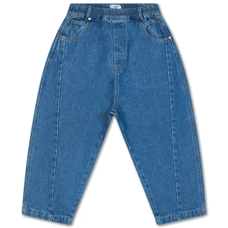 Wide Pant in Medium Blue by Repose AMS