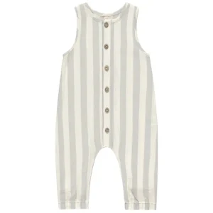 Woven Jumpsuit in Sky Stripe by Quincy Mae - Last Ones In Stock - 3-12 Months
