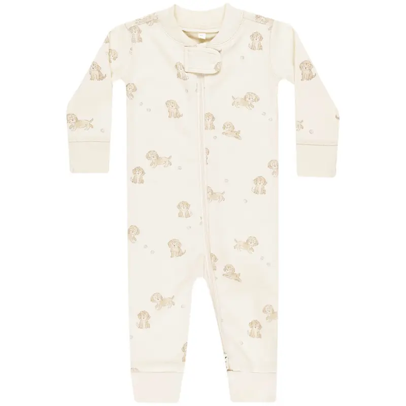 Zip Long Sleeve Sleeper in Puppies by Quincy Mae