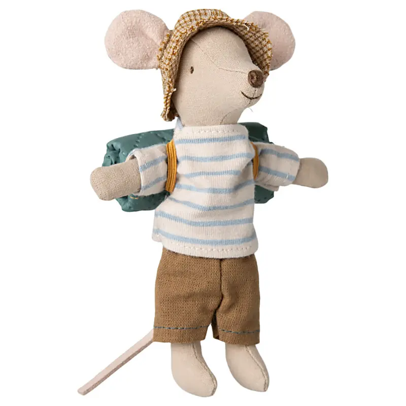 Big Brother Hiker Mouse (Pale Blue Striped Top) by Maileg