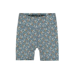 Bike Short in Blue Floral by Rylee & Cru