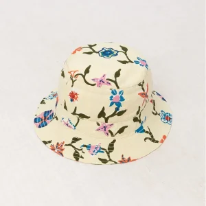 Bucket Hat in Alabaster Botanica by Misha & Puff