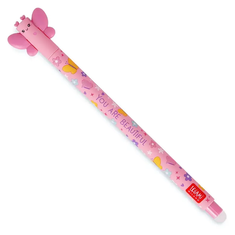 Butterfly Erasable Pen (Pink Ink) by Legami