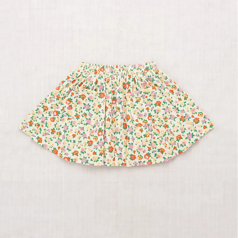 Circle Skirt in String / Hazy Lilac Brimfield by Misha & Puff