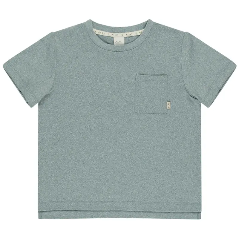 Cove Essential Pocket Tee in Heathered Ocean by Rylee & Cru