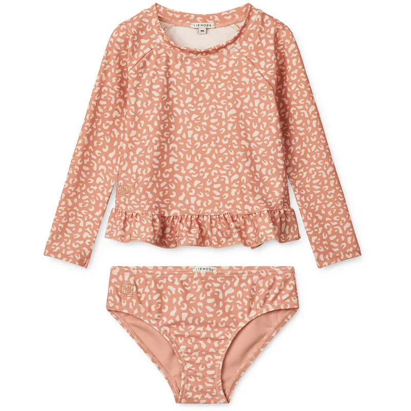 Dagny Swim Set in Mini Leo / Tuscany Rose by Liewood