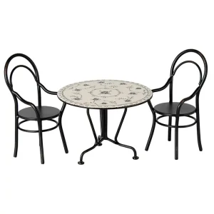 Dining Table and Chair Set (Mini) in Cream and Floral by Maileg