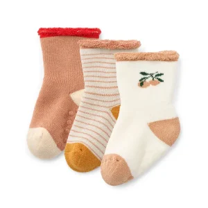 Eloy Baby Socks in Peach / Sandy Mix (3 Pack) by Liewood