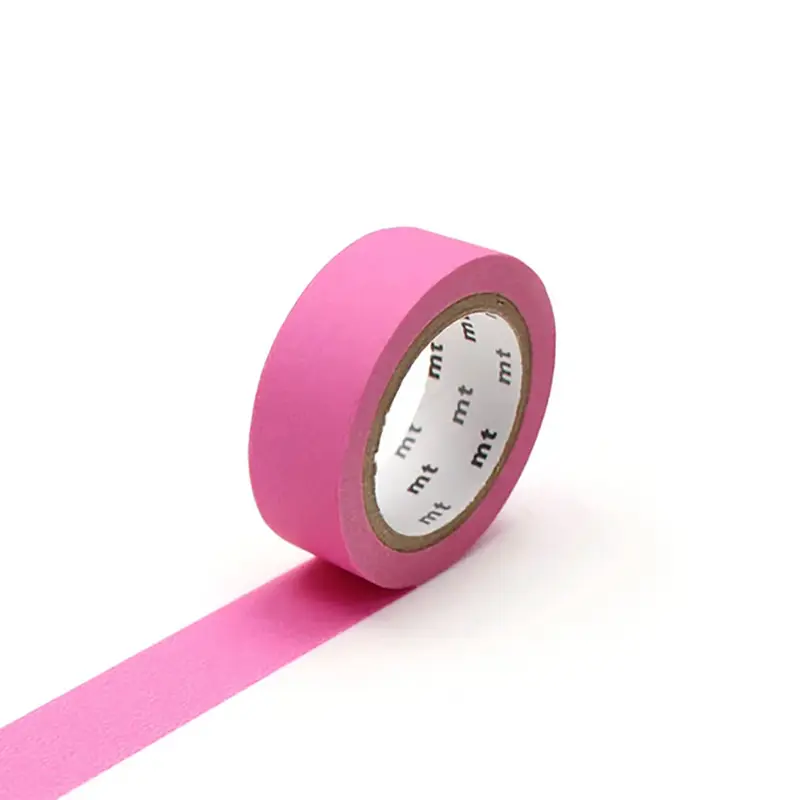 Matte Pink 15mm 1P Basic Washi Tape by MT Japan