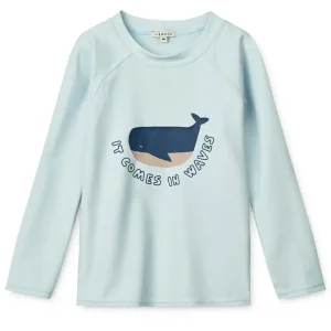 Noah Swim Tee in It Comes In Waves / Pure Sky by Liewood