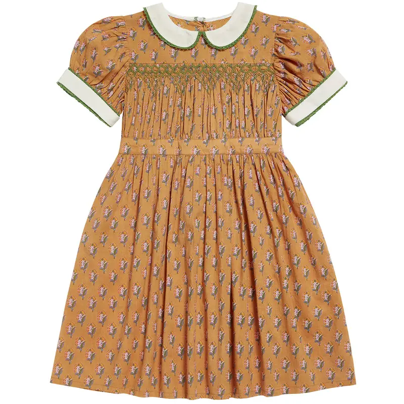 Orla Dress in Saffron Floral by Little Cotton Clothes