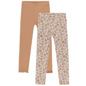 Ribbed Legging Set in Wildflower / Grapefruit by Rylee & Cru