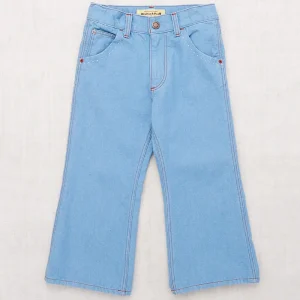 Slim Flared Jeans in Baby Blue by Misha & Puff