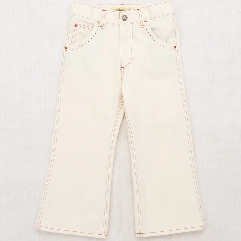 Slim Flared Jeans in Gesso by Misha & Puff