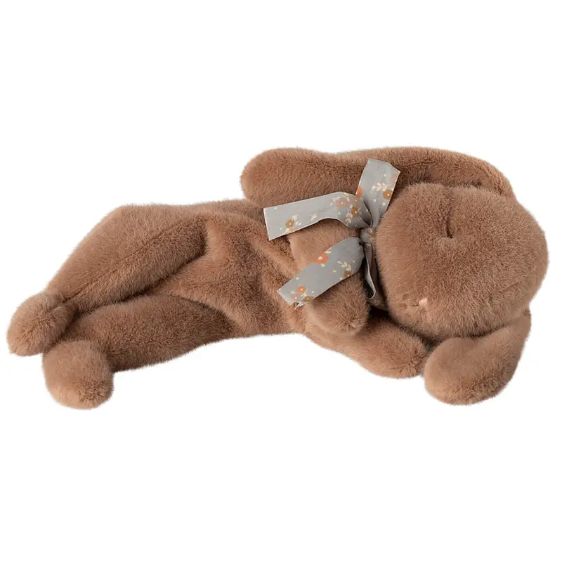 Small Sleeping Plush Bunny in Soft Brown (28cm) By Maileg