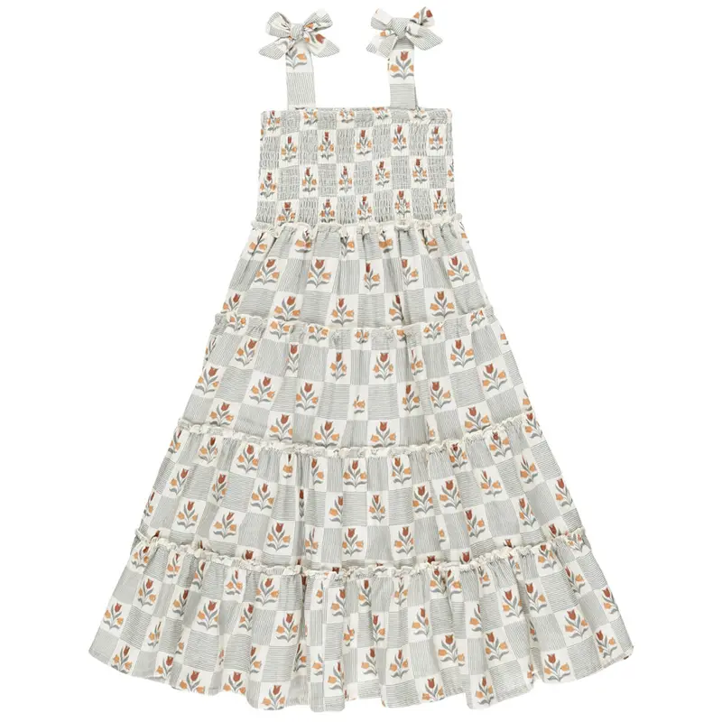 Taylor Dress in Garden Grid by Rylee & Cru