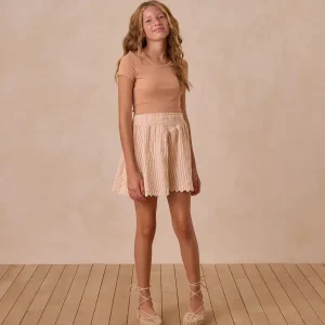 Teen Pointelle Tee in Grapefruit by Rylee & Cru