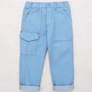 Utility Jeans in Baby Blue by Misha & Puff
