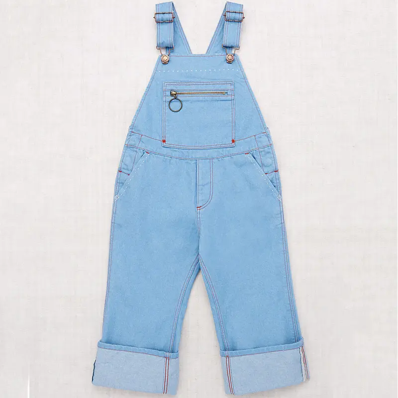 Zip Overall in Baby Blue by Misha & Puff