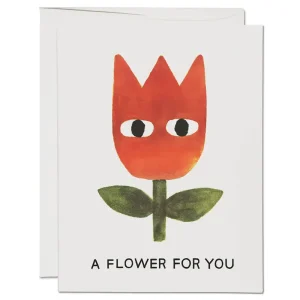 A Flower For You Greetings Card by Red Cap Cards