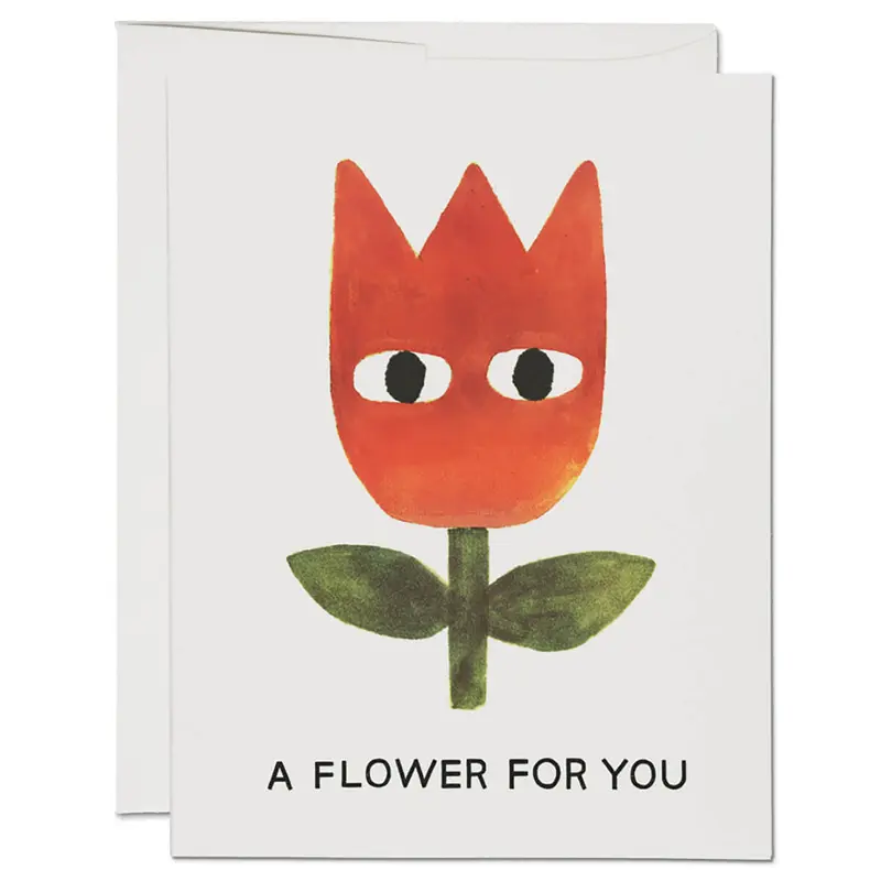 A Flower For You Greetings Card by Red Cap Cards