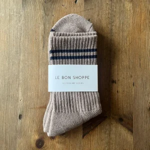 Boyfriend Adult Socks in Cocoa by Le Bon Shoppe
