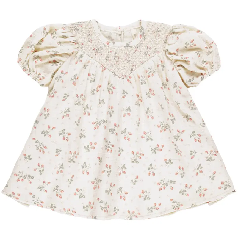 Carina Dress in Strawberries by Quincy Mae