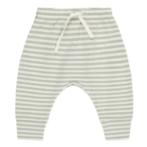 Drawstring Pant in Sage Stripe by Quincy Mae