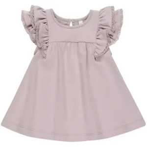 Flutter Sleeve Dress in Lavender by Quincy Mae