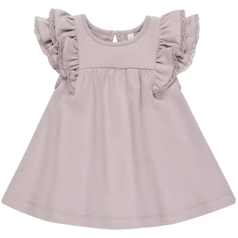 Flutter Sleeve Dress in Lavender by Quincy Mae