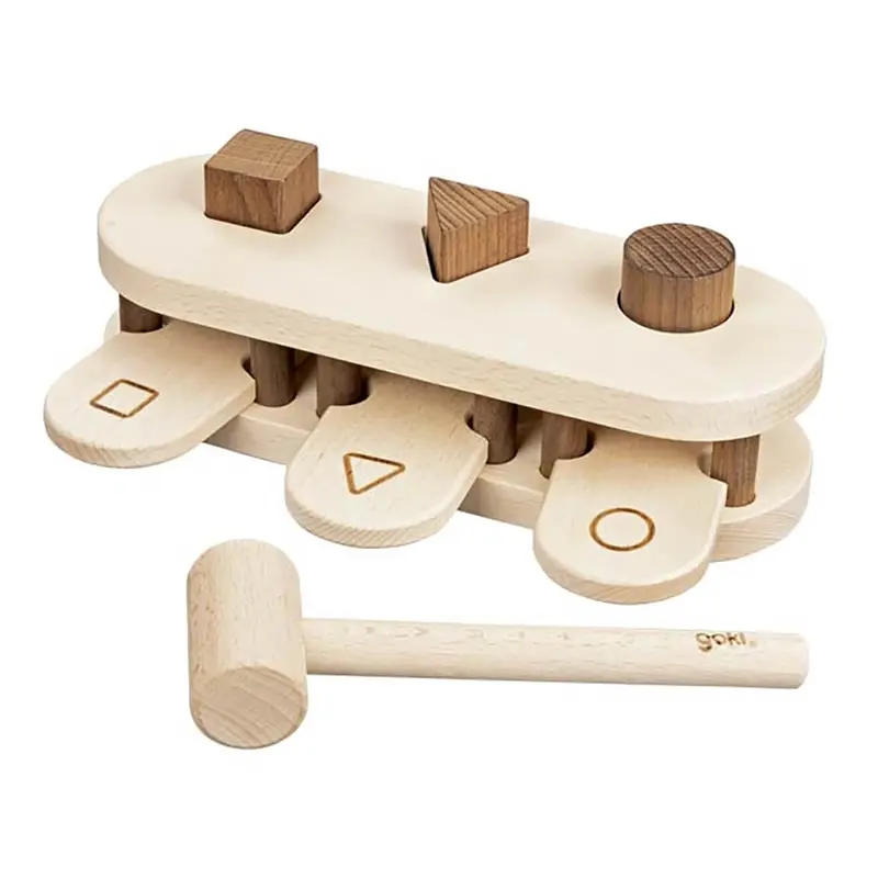 Hammer Bench in Natural Wood by Goki Nature