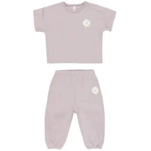 Jersey Tee + Pant Set in Daisy by Quincy Mae