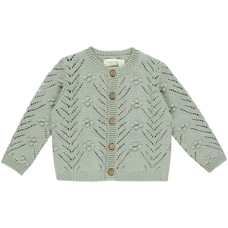 Knit Cardigan in Sage by Quincy Mae