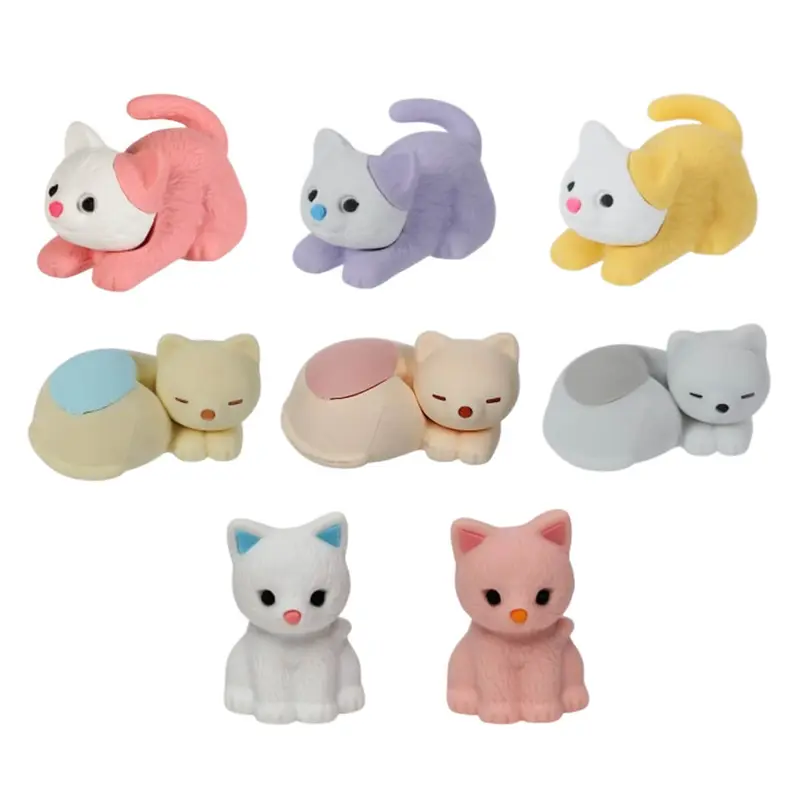 Pastel Cats Puzzle Eraser by Iwako Japan